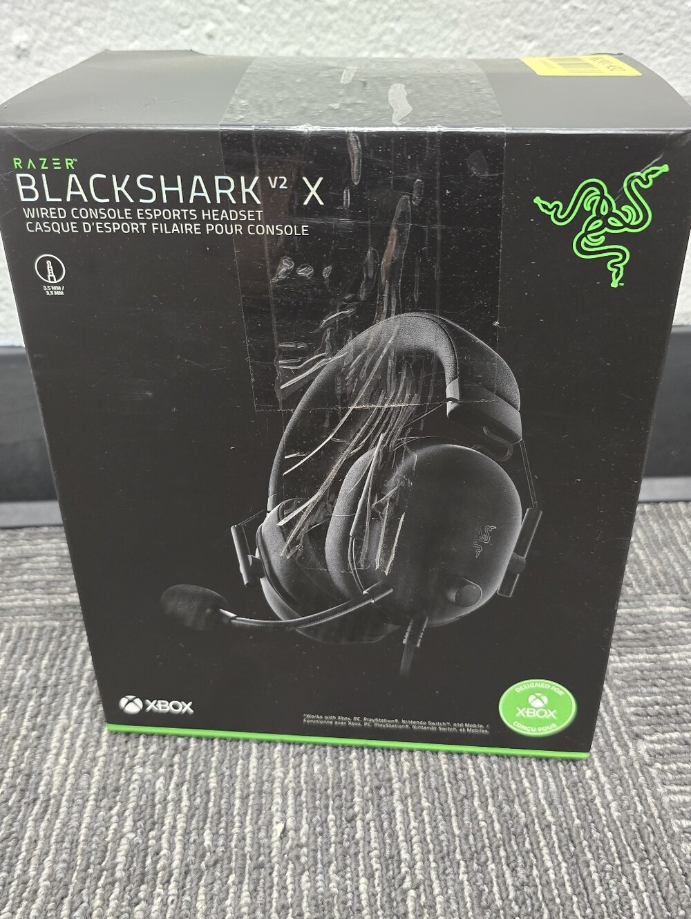 Razer BlackShark V2 X Wired Gaming Headset - Black with Green Accents